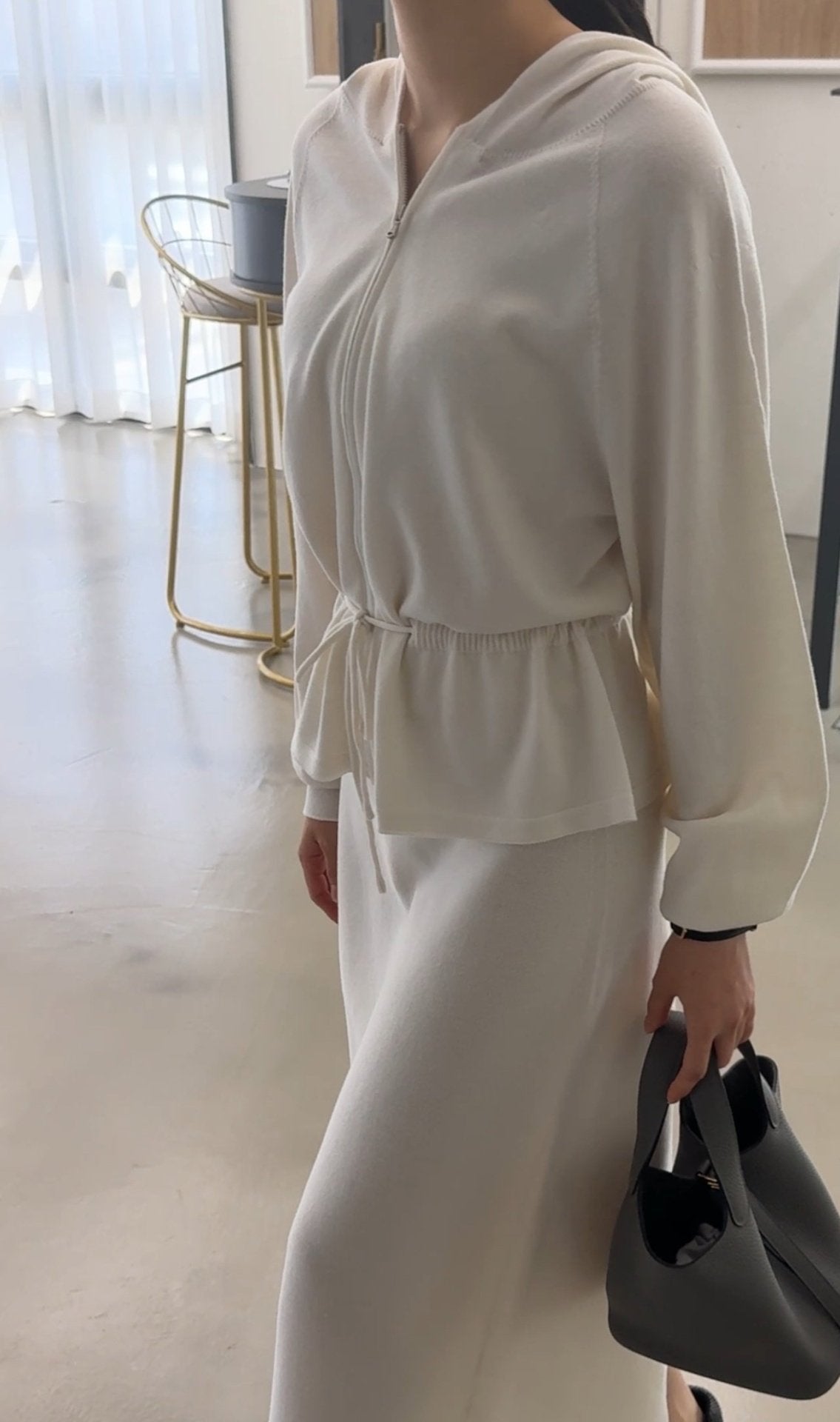 Premium Wool-Cotton Artisan Set-up - Ivory