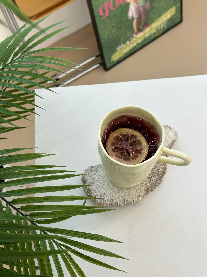 [Handmade Korean Ceramics] Wave Mug Lemon