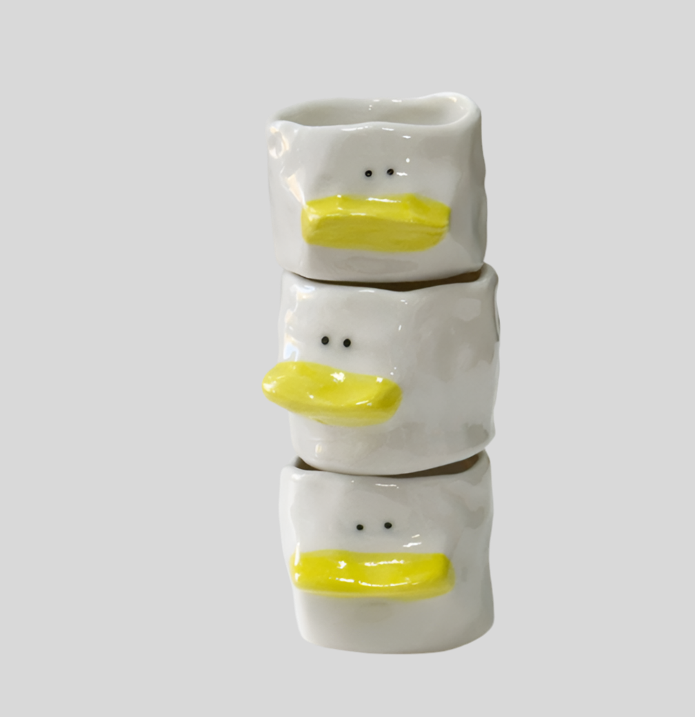 [Handmade Korean Ceramics] Big Mouth Duck Soju Cup