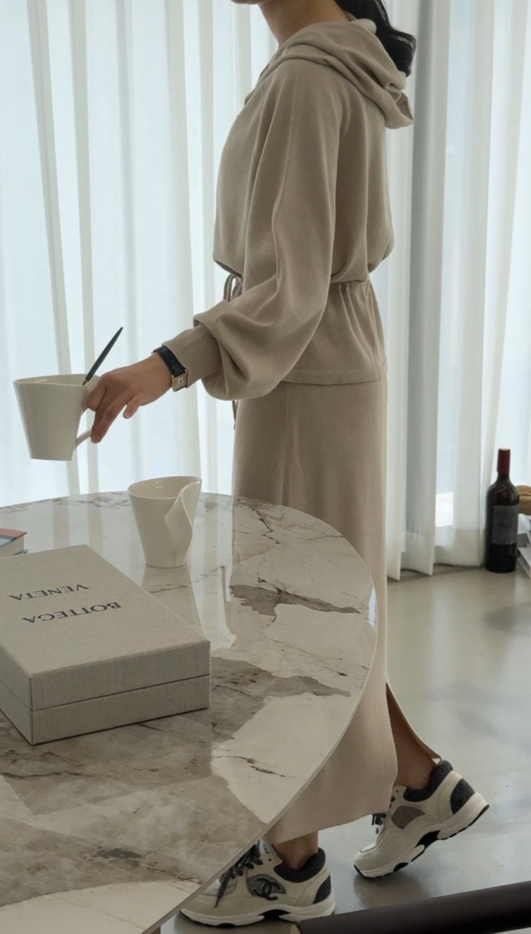 Premium Wool-Cotton Artisan Set-up - Ivory