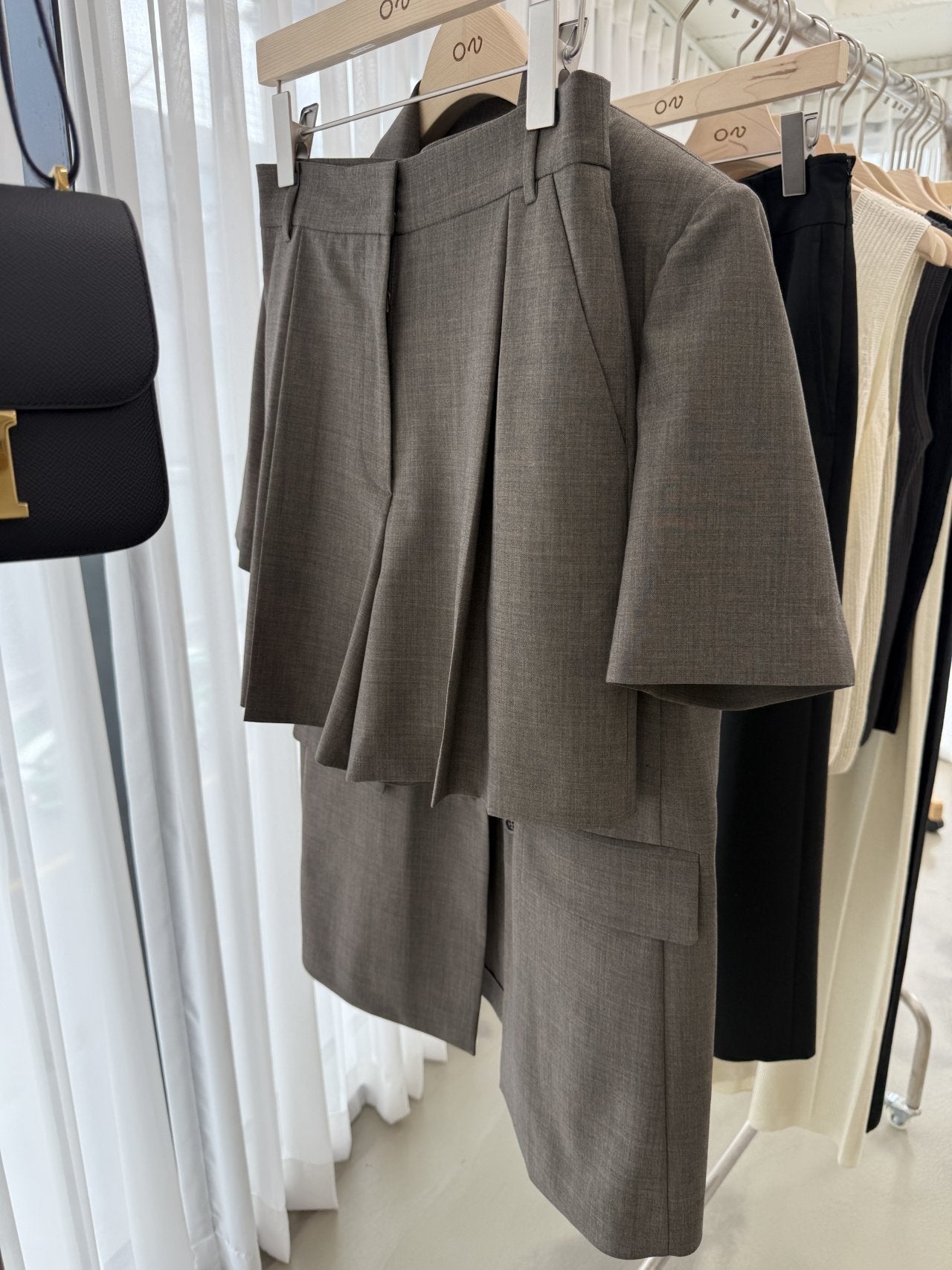 Summer Wool Tailored Suit Set - Smoky Brown