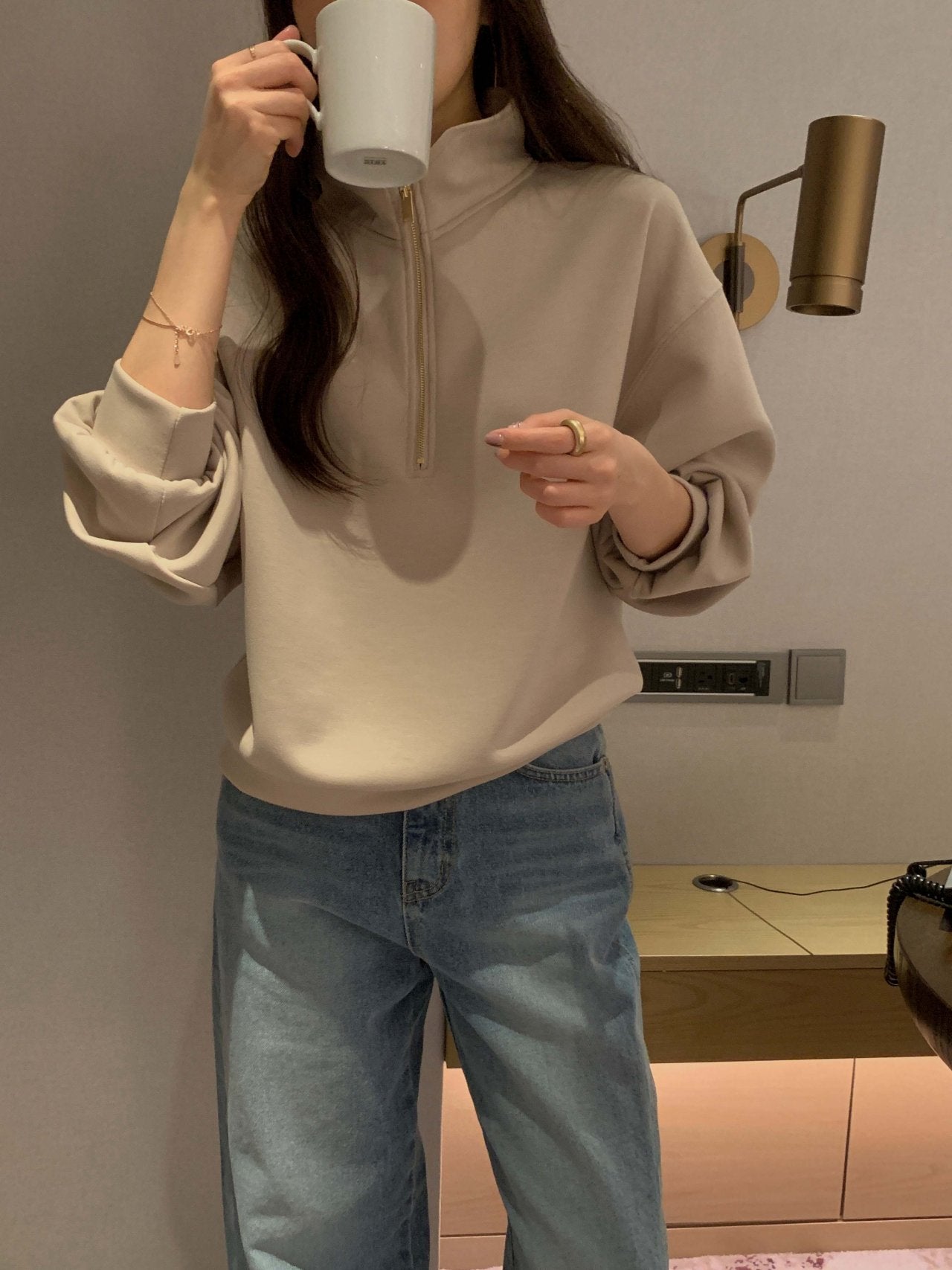 Premium Half Zip Sweatshirt