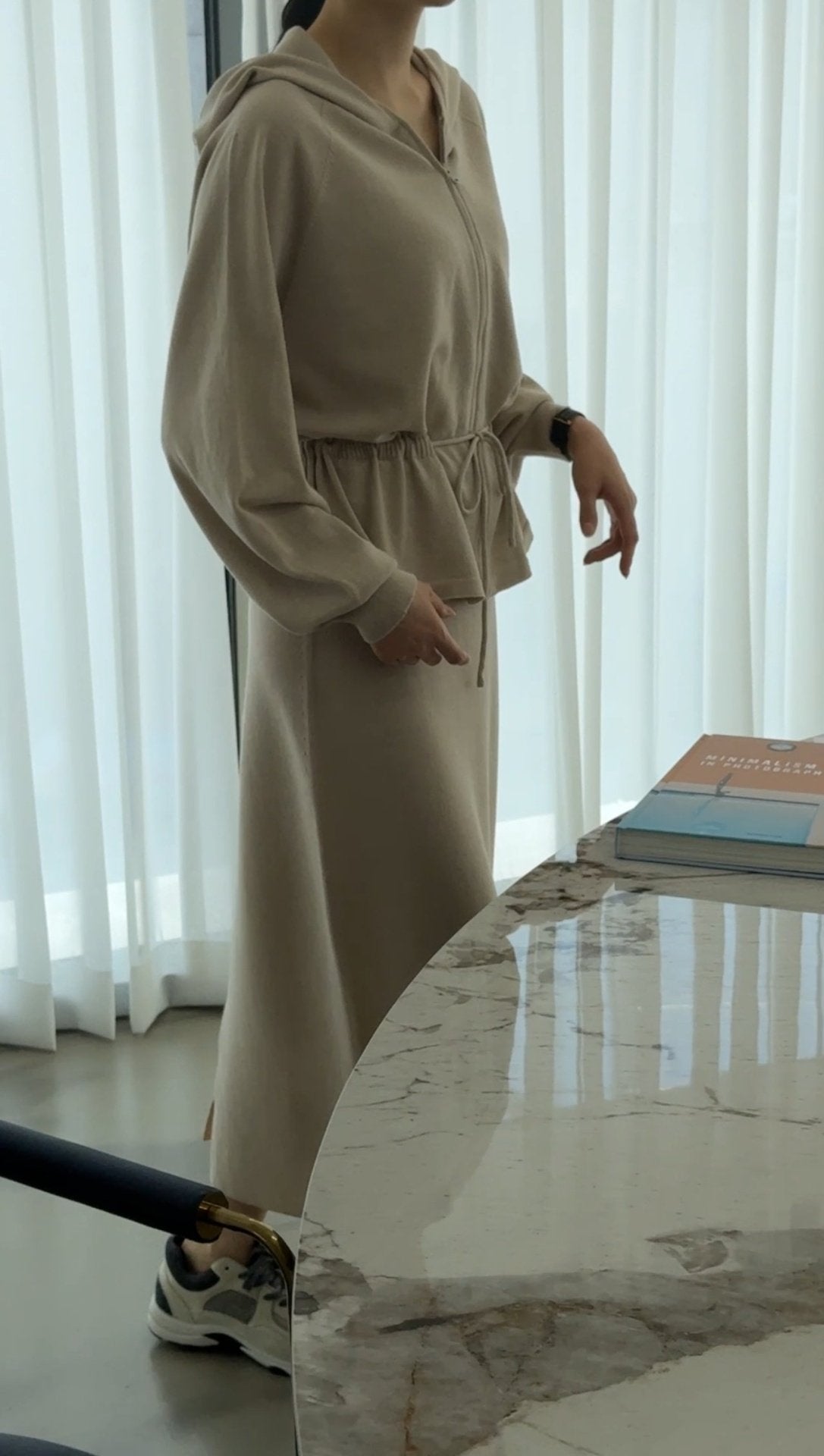 Premium Wool-Cotton Artisan Set-up - Pure Beige