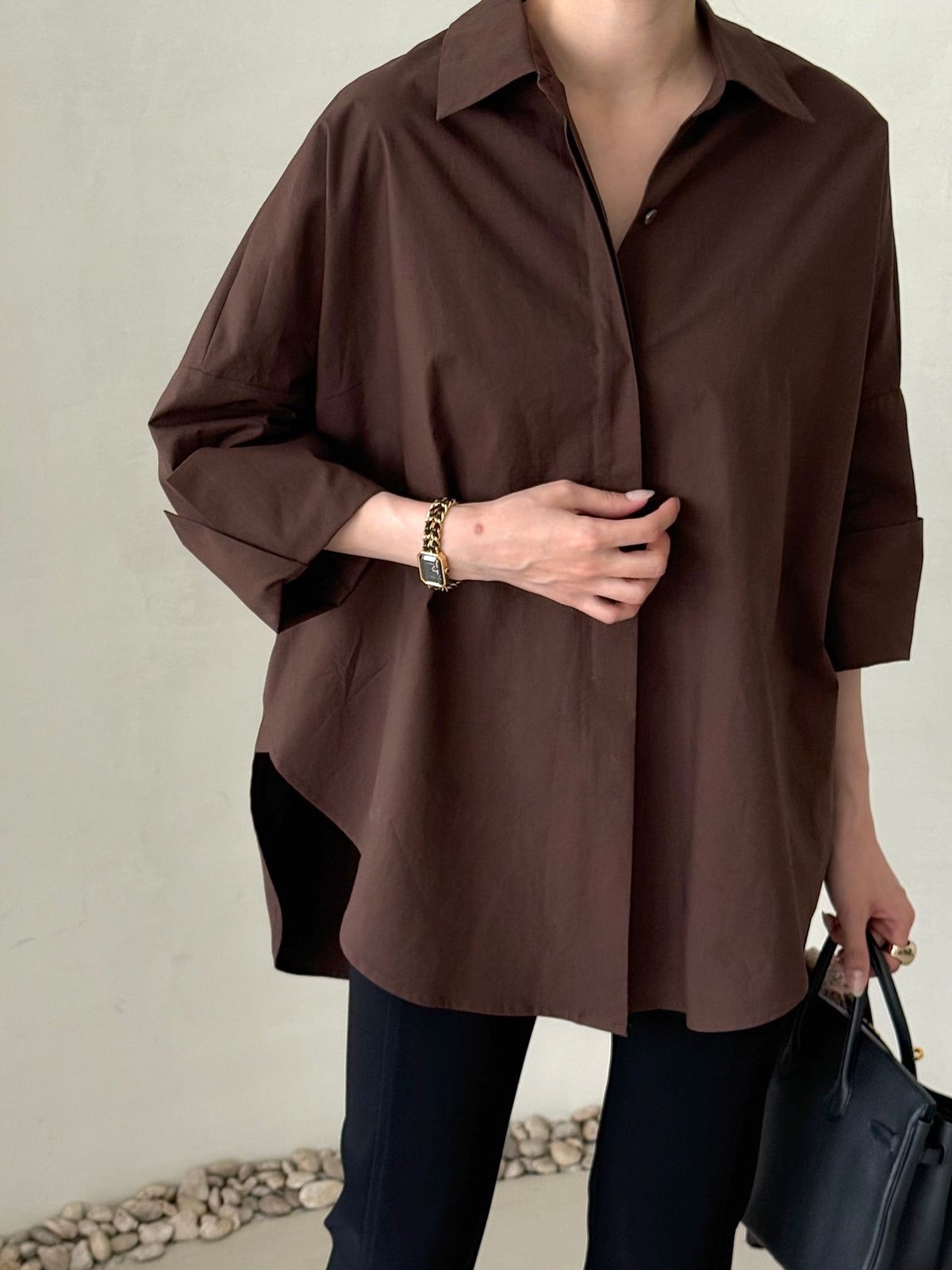 [Best Seller] Oversized Asymmetric Long Shirt