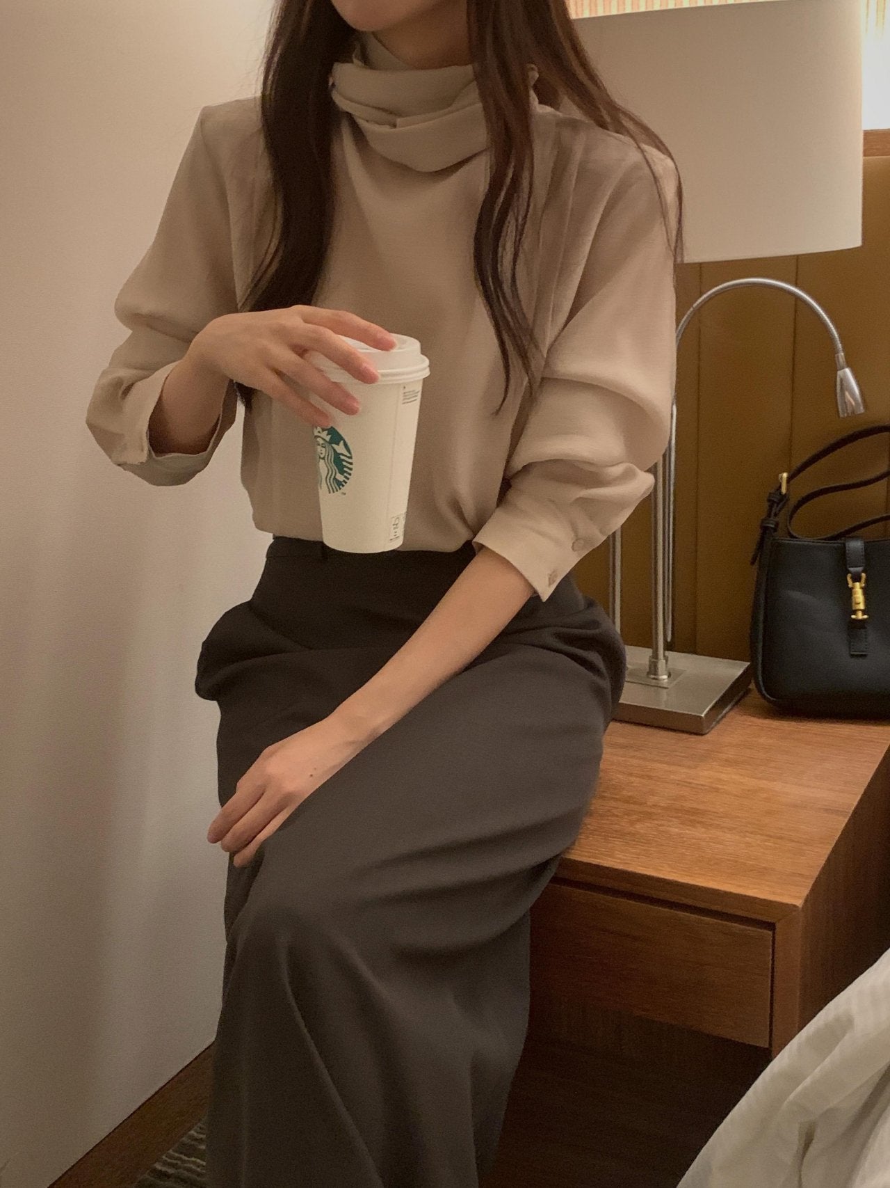 Scarf Detail Blouse - Warm Color Edition