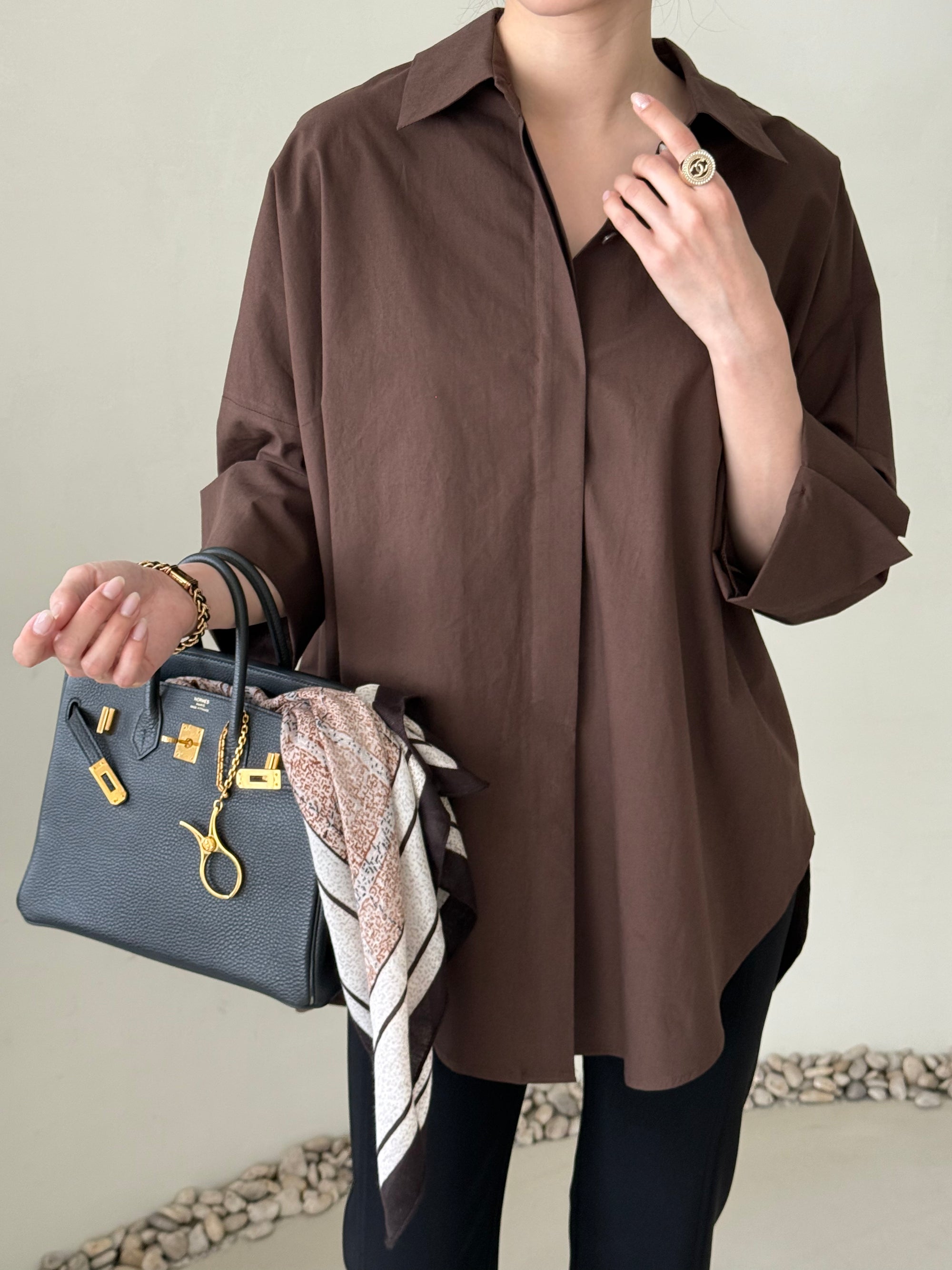 [Best Seller] Oversized Asymmetric Long Shirt