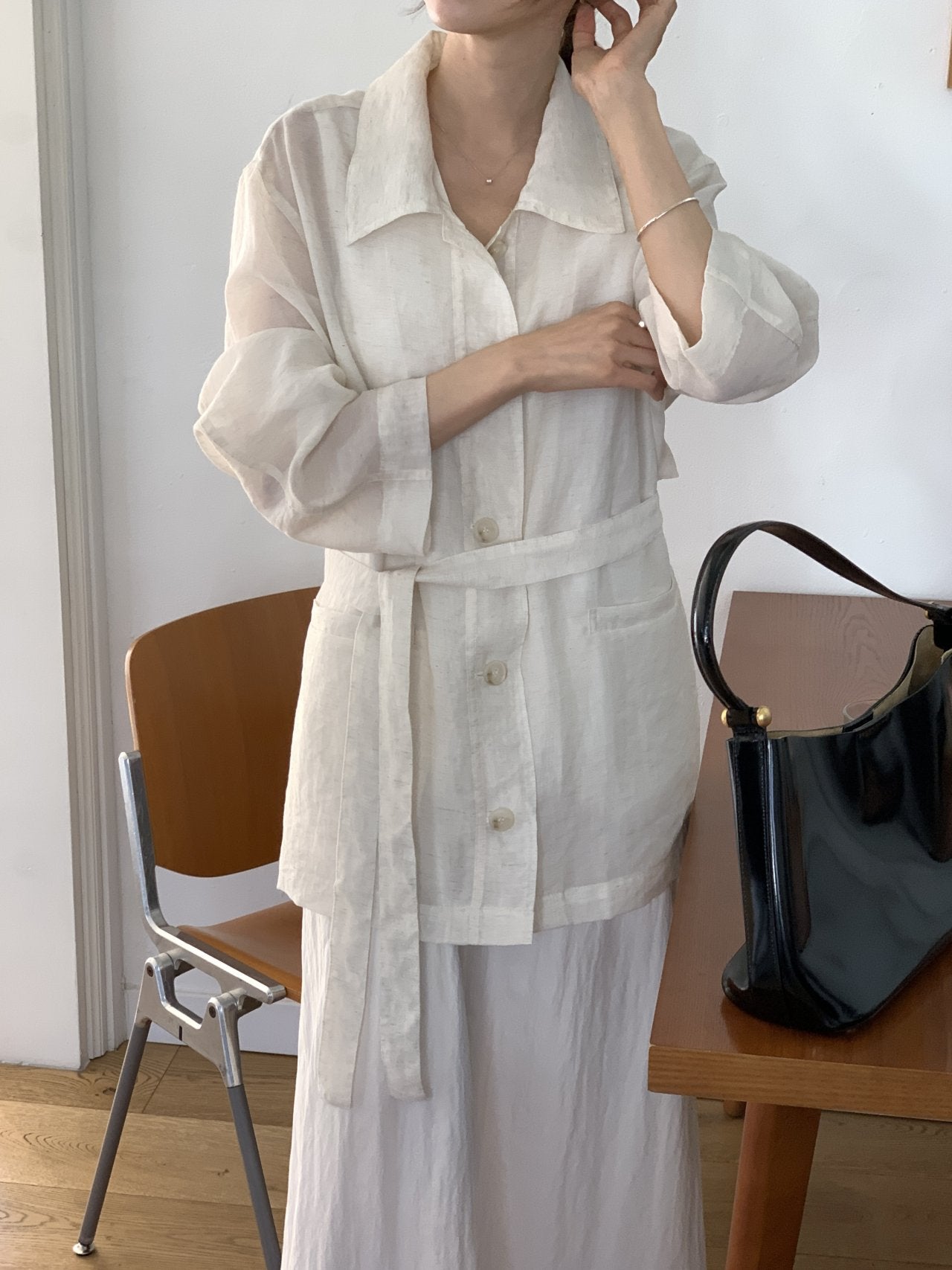 Linen-Blended Field Jacket