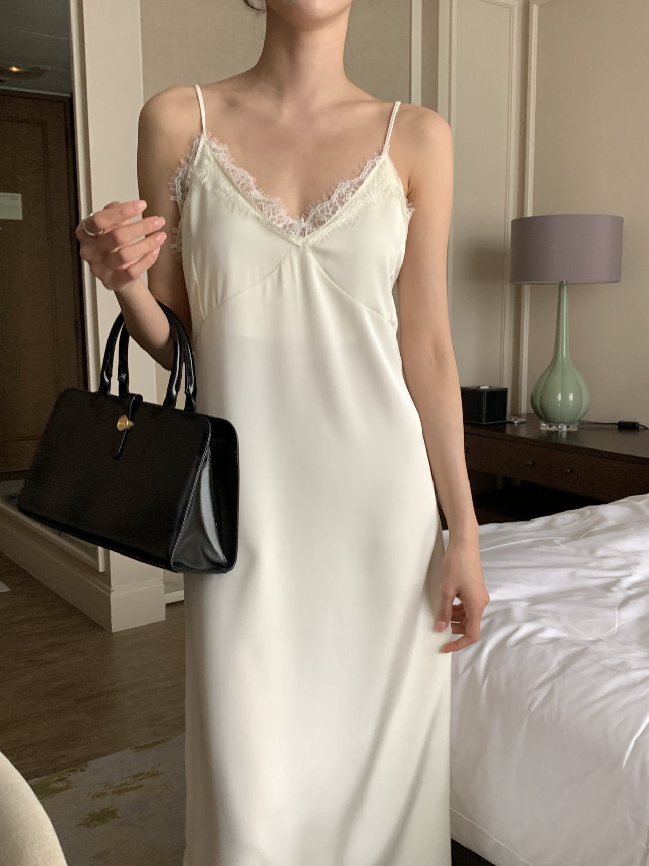 Satin Lace Dress