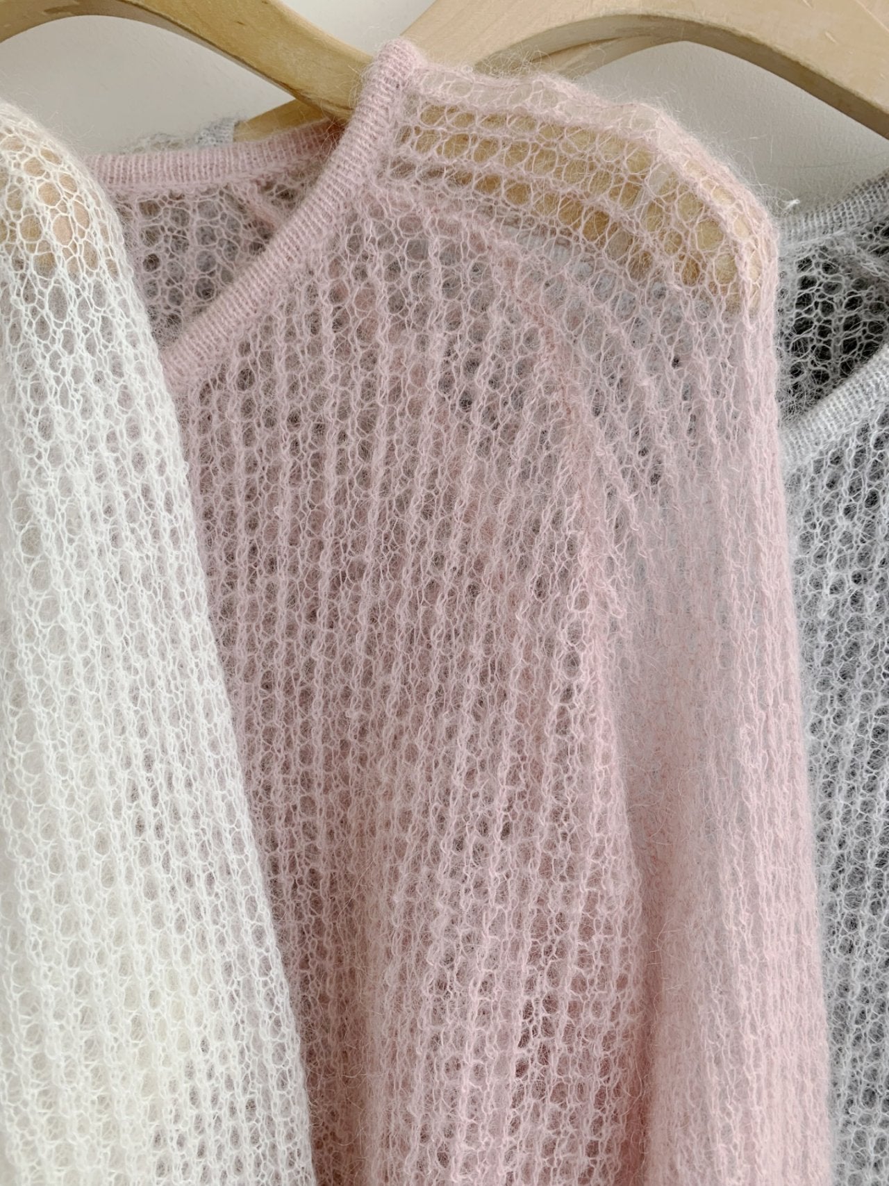 Cotton Candy Mohair Blend Knit Cardigan