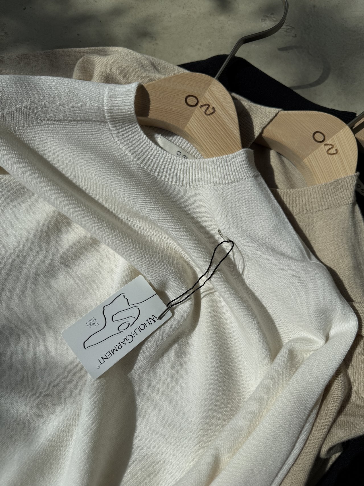 Whole Garment Wool-Cotton Cloud Set-up - Ivory