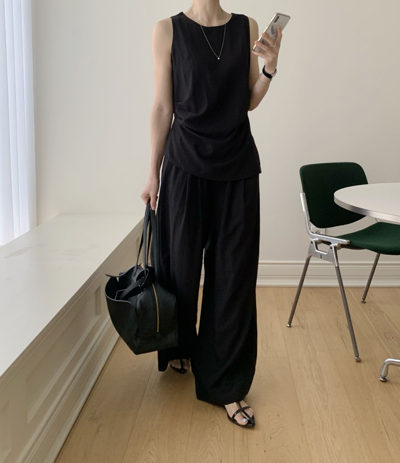 BreezeShirring Summer Top & Pants Set