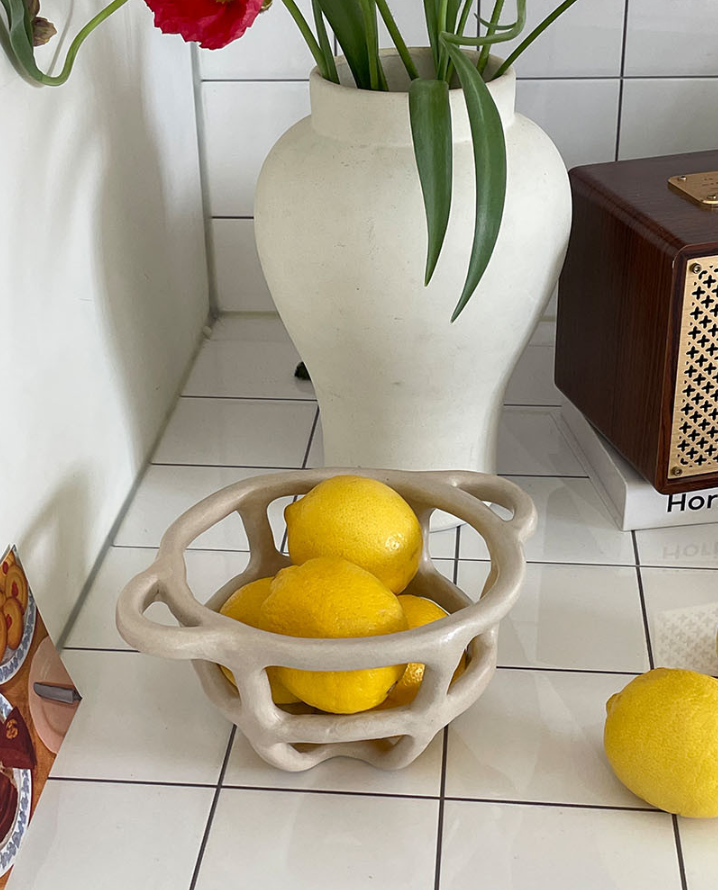 [Handmade Korean Ceramics] Fruits Basket