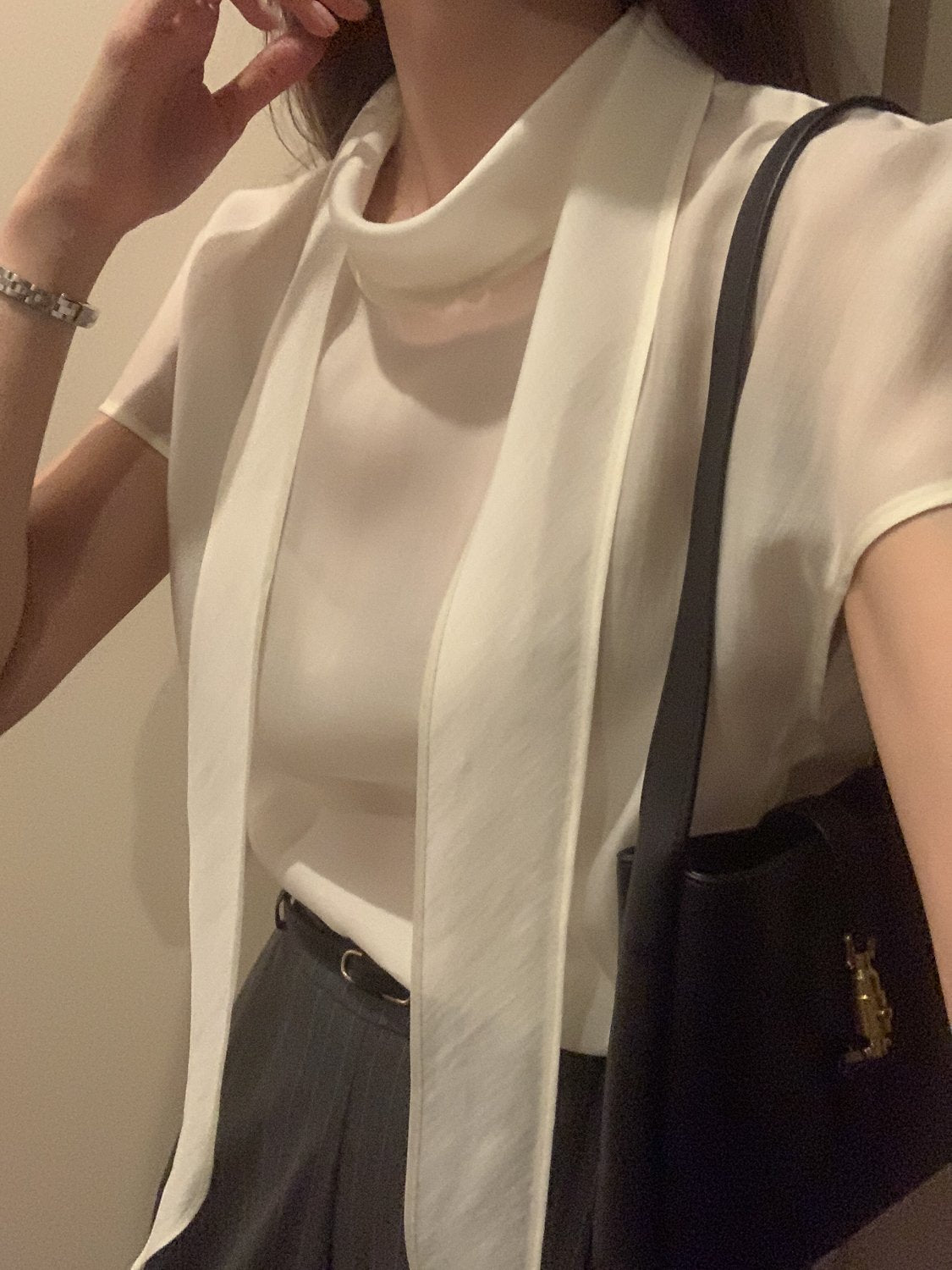 Multi-Tie Tencel Blouse