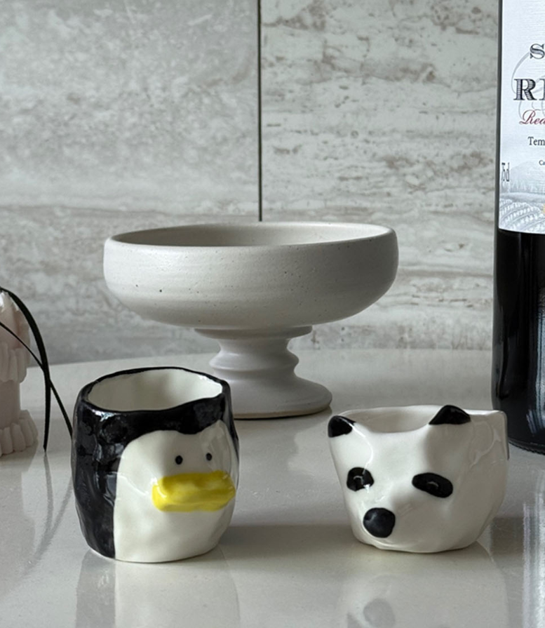 [Handmade Korean Ceramics] Smile Panda Soju Cup