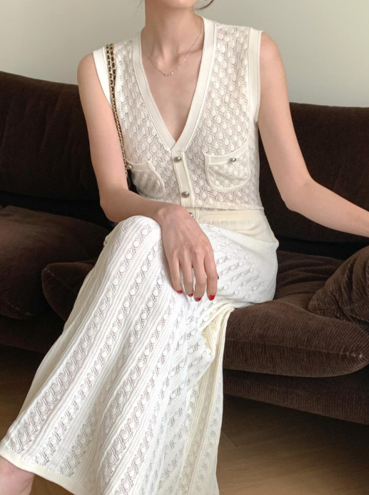 Hexagon Sheer Maxi Dress