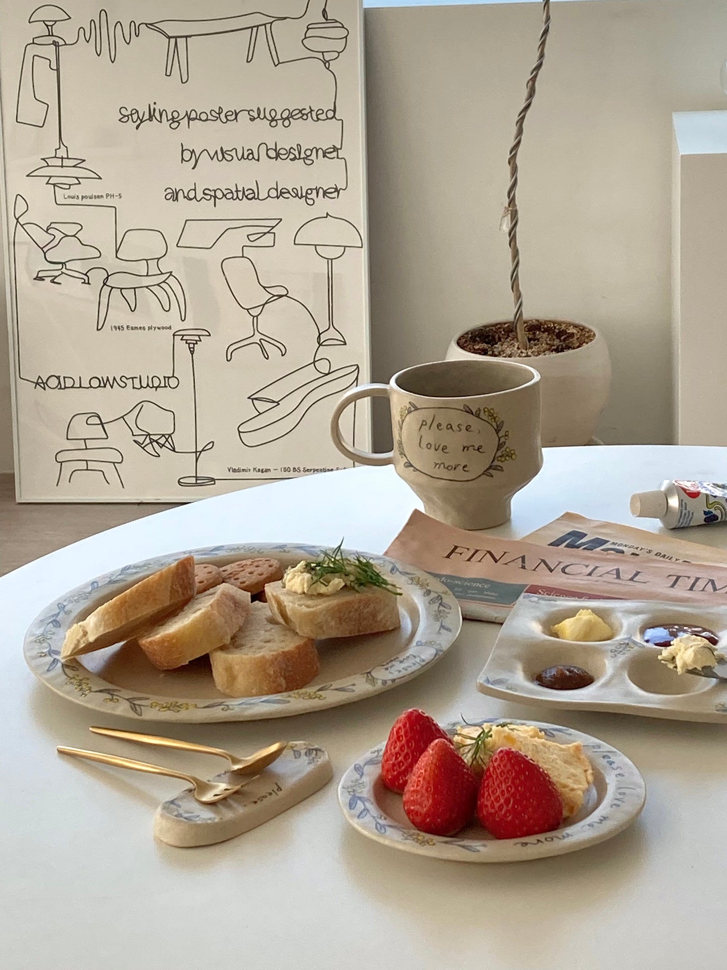 [Handmade Korean Ceramics] Love Me More Small Plate