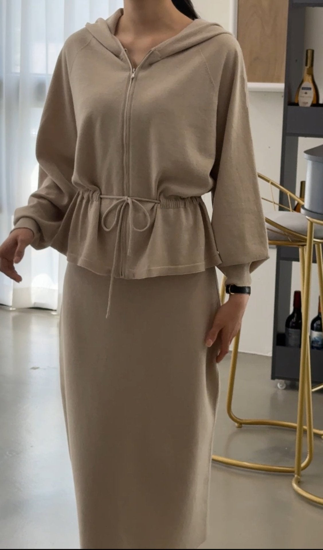 Premium Wool-Cotton Artisan Set-up - Pure Beige