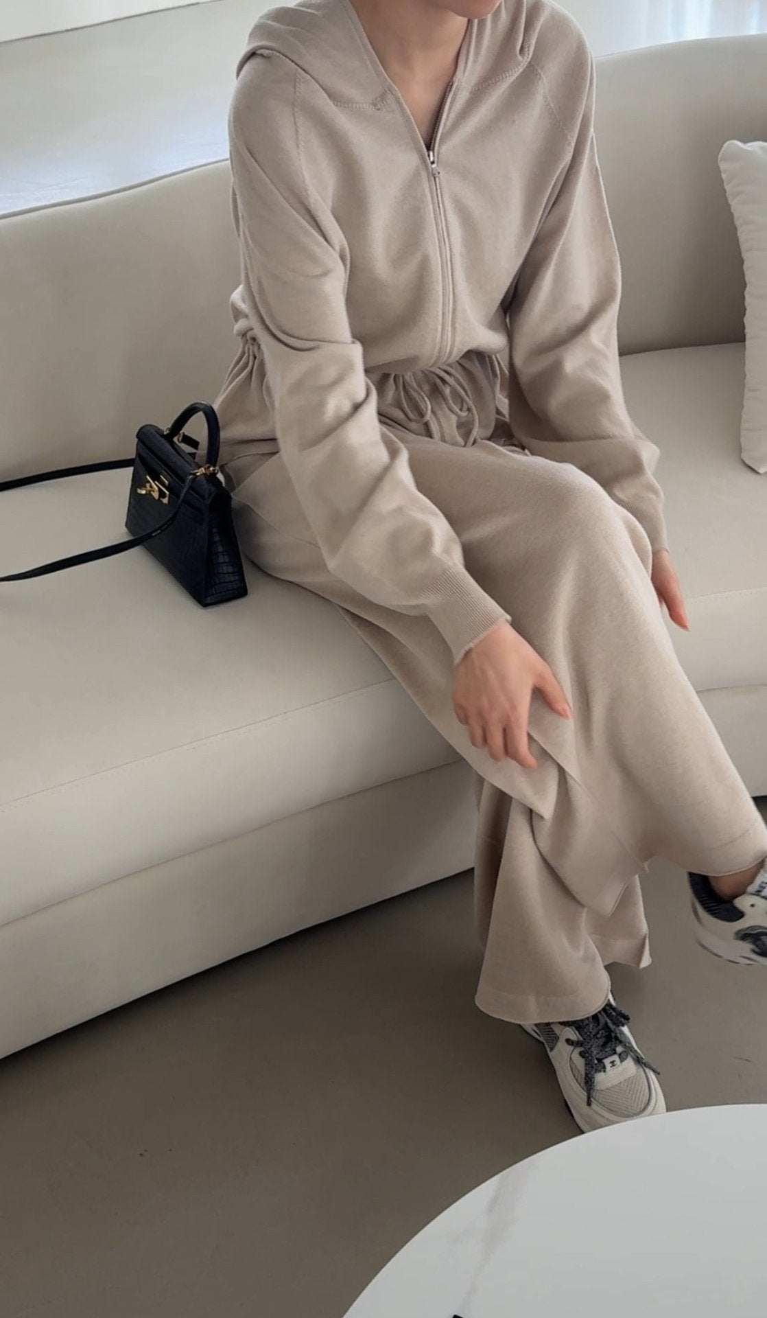 Premium Wool-Cotton Artisan Set-up - Pure Beige