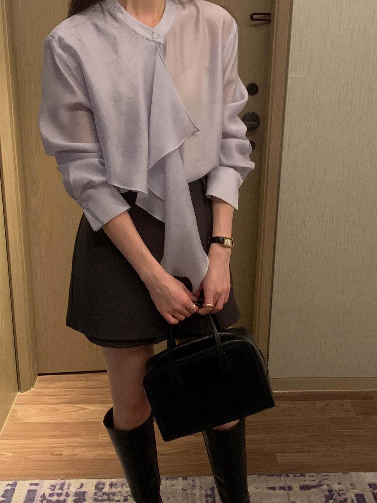 [Best Seller] Asymmetric Frill Blouse