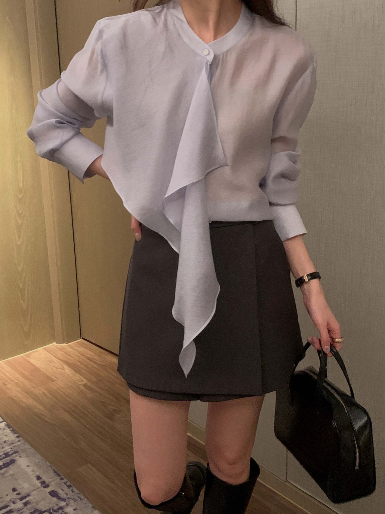 [Best Seller] Asymmetric Frill Blouse