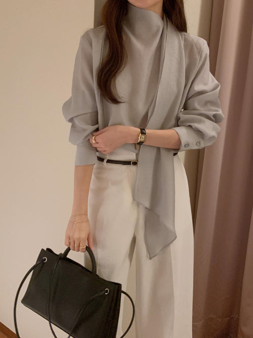 [Best Seller] Scarf Detail Blouse
