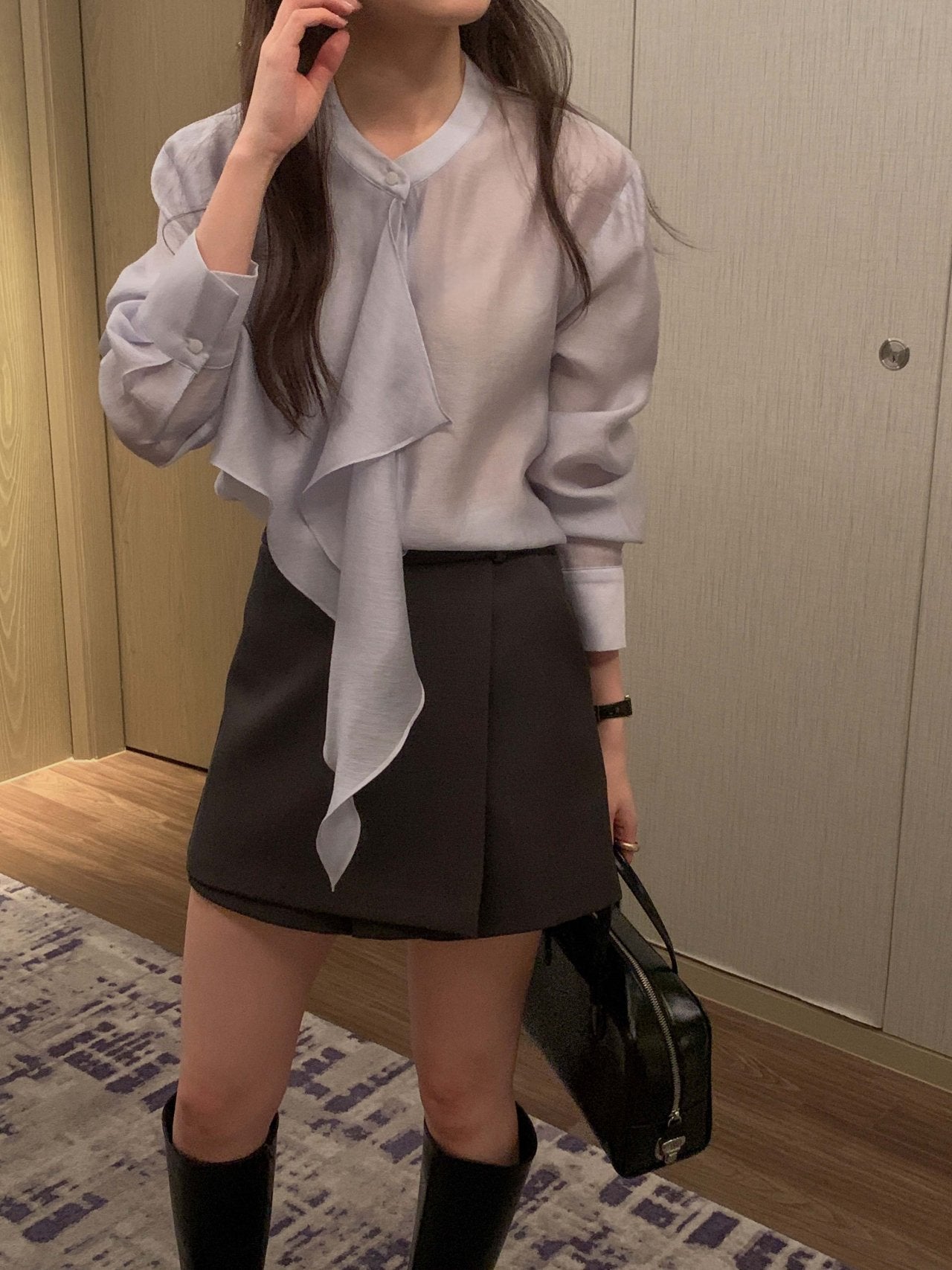 [Best Seller] Asymmetric Frill Blouse