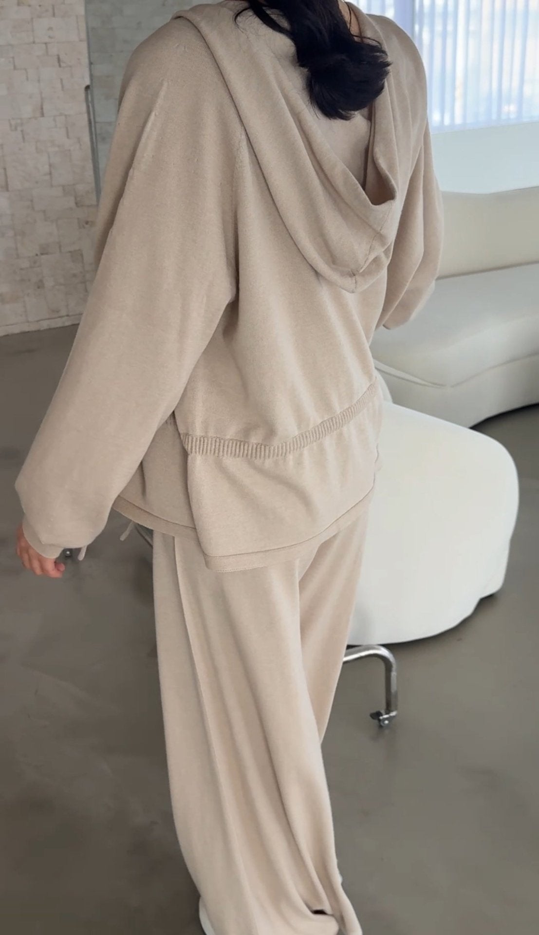 Premium Wool-Cotton Artisan Set-up - Pure Beige