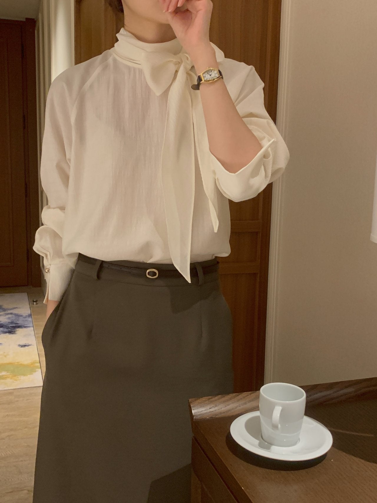 [Best Seller] Premium Raglan Tie Blouse