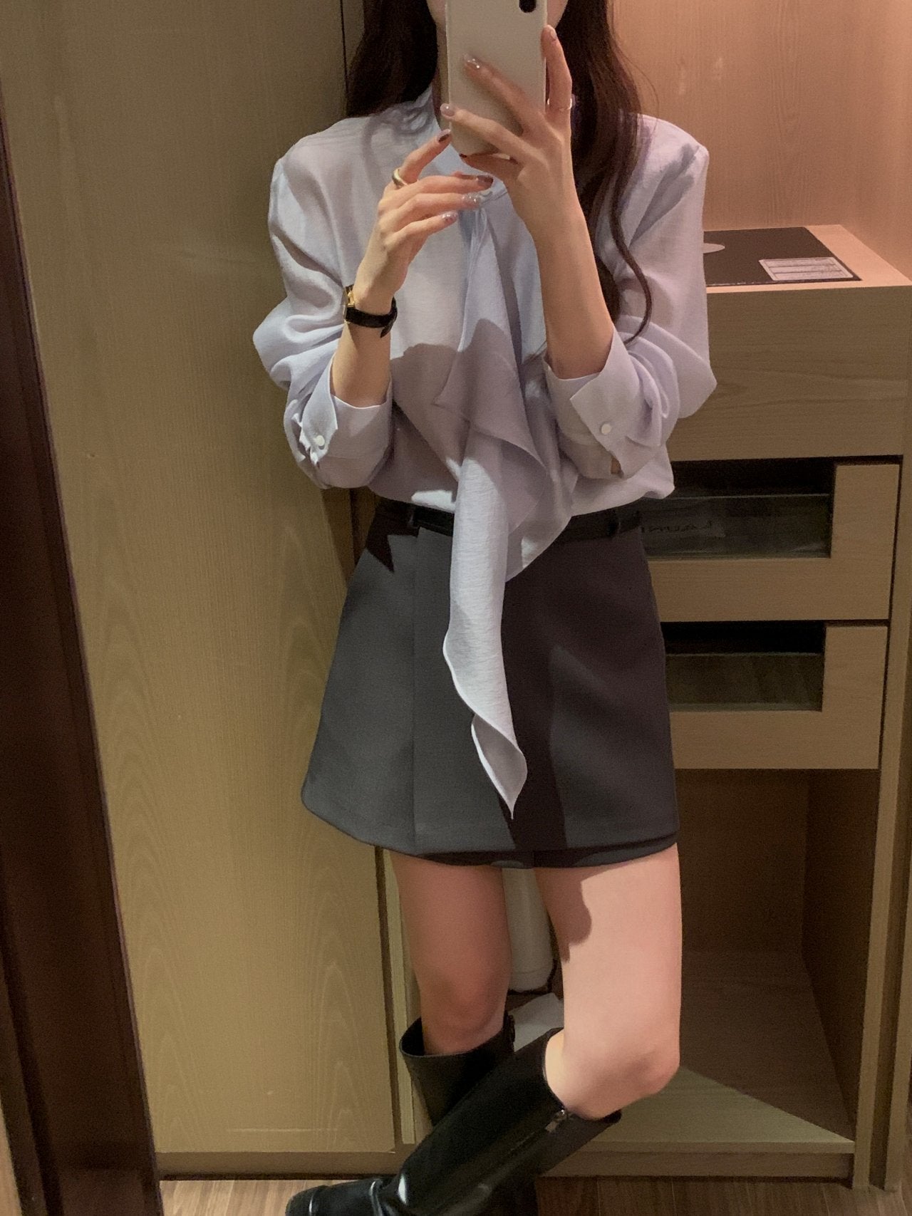 [Best Seller] Asymmetric Frill Blouse