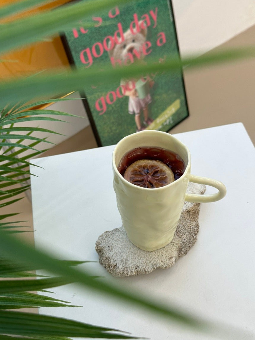 [Handmade Korean Ceramics] Wave Mug Lemon