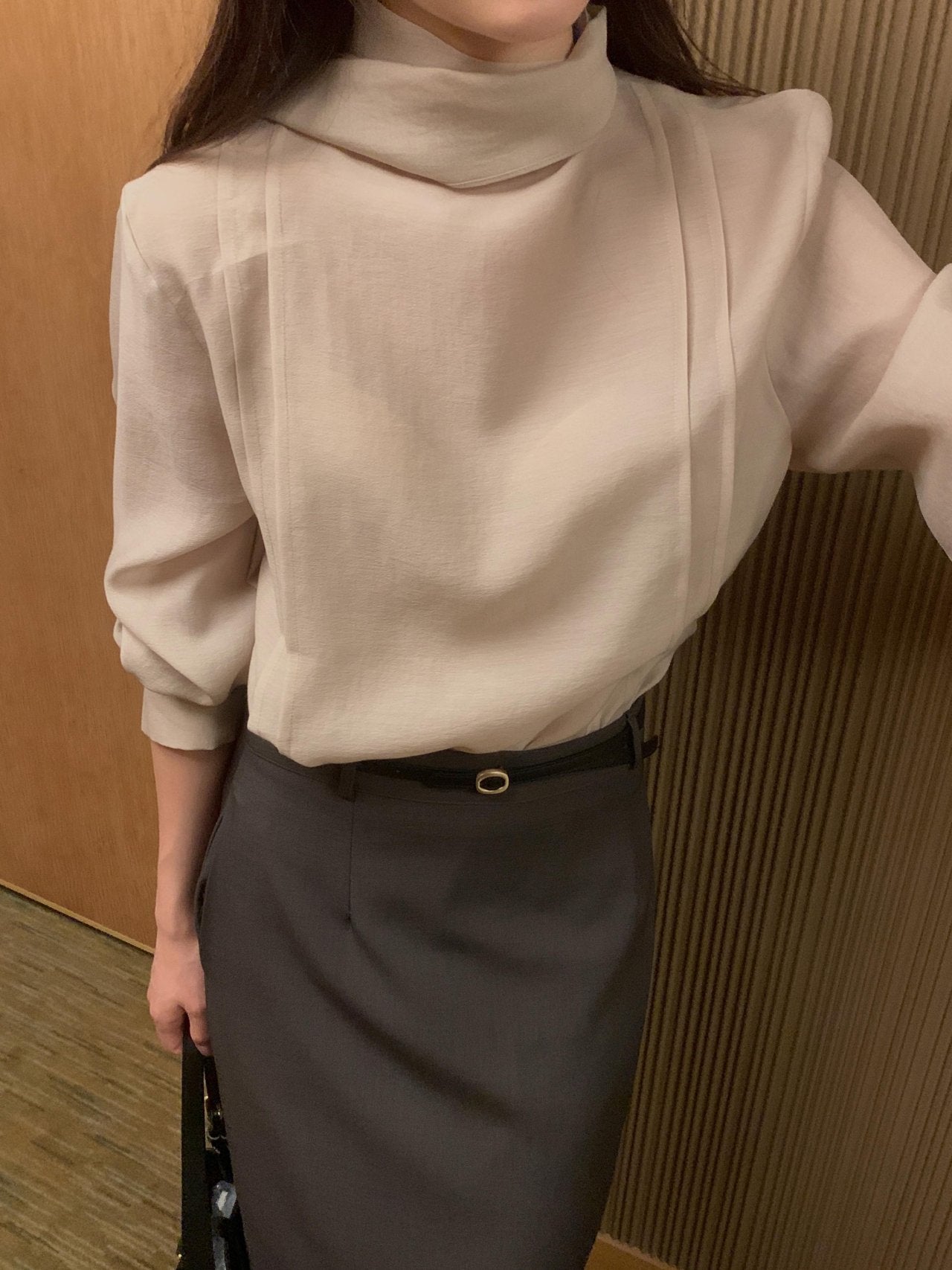 Scarf Detail Blouse - Warm Color Edition