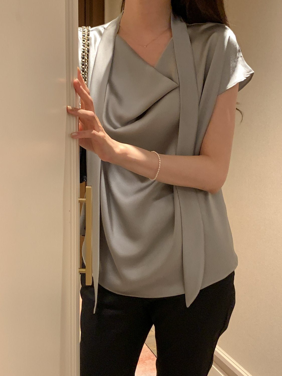 Tie Draping Blouse