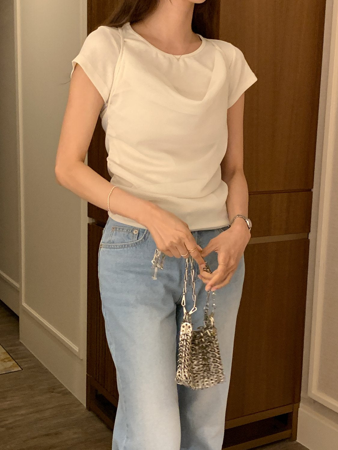 Two-Way Shirred Draping Top