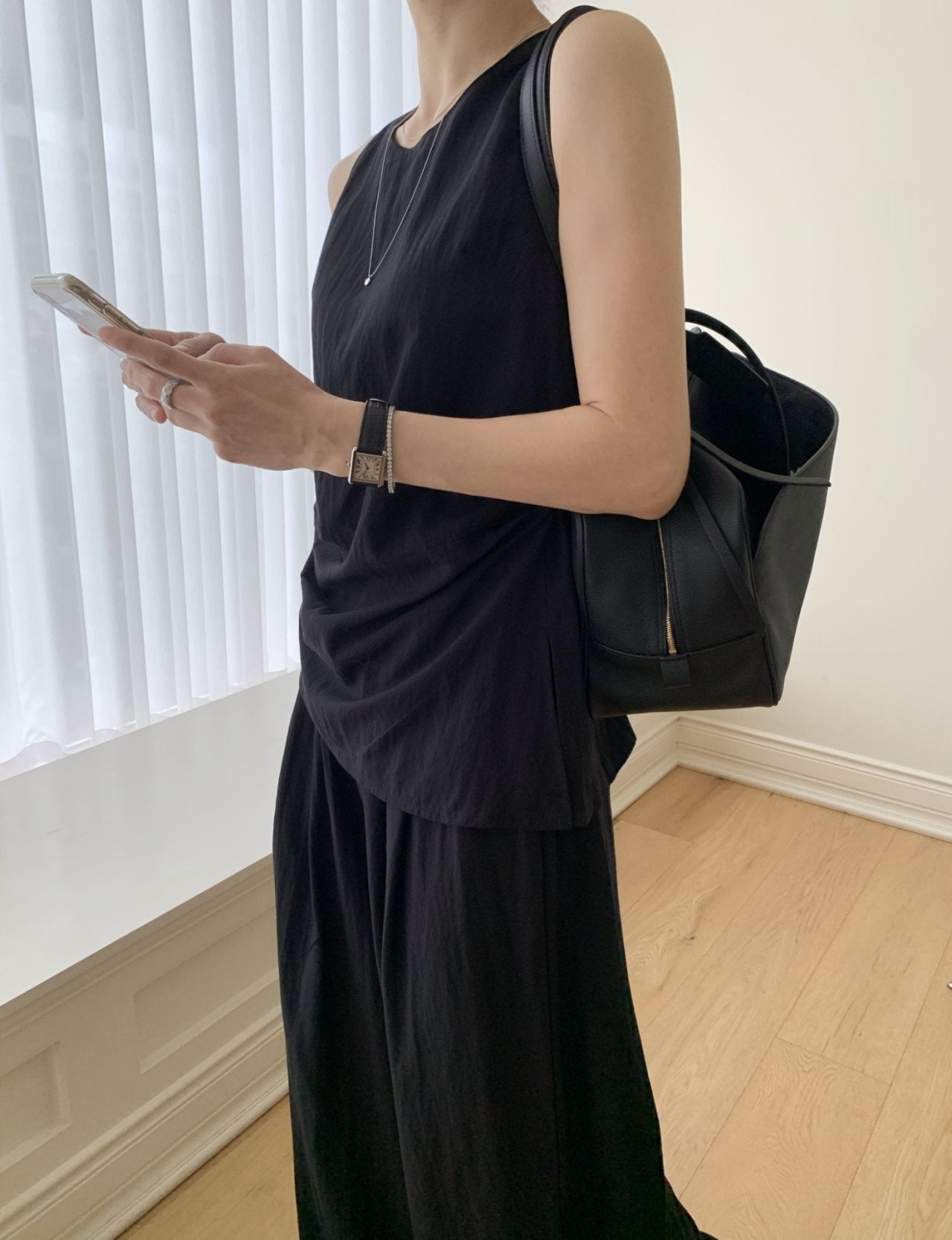 BreezeShirring Summer Top & Pants Set