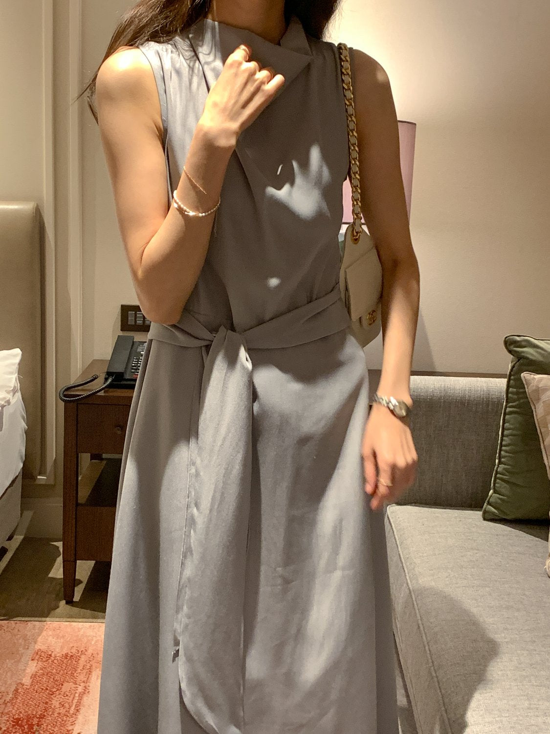 Chocolat Draped Flare Dress