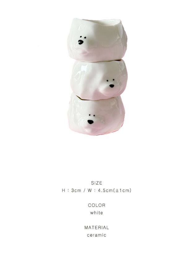 [Handmade Korean Ceramics] Bichon Frise Soju Cup