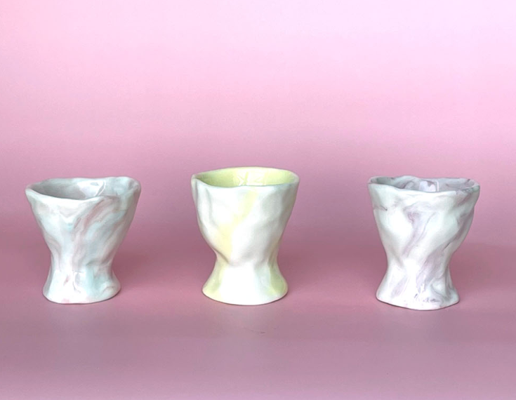 [Handmade Korean Ceramics] Marbled Goblet