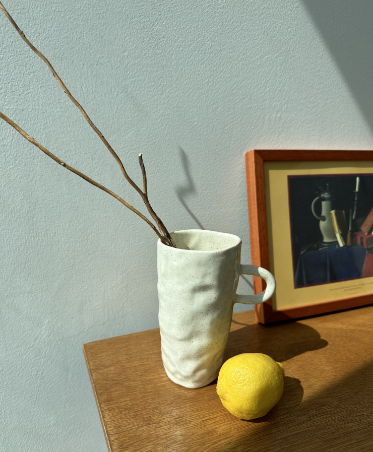 [Handmade Korean Ceramics] Wave Mug Oatmeal