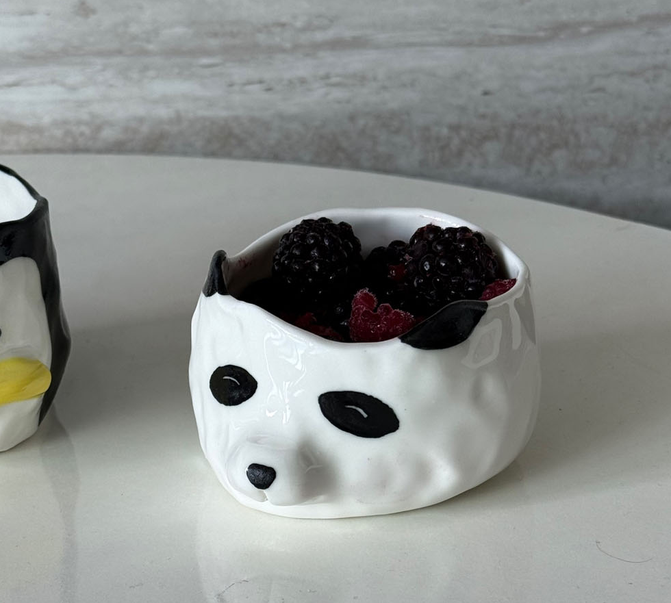 [Handmade Korean Ceramics] Animal Friends Yogurt Bowl
