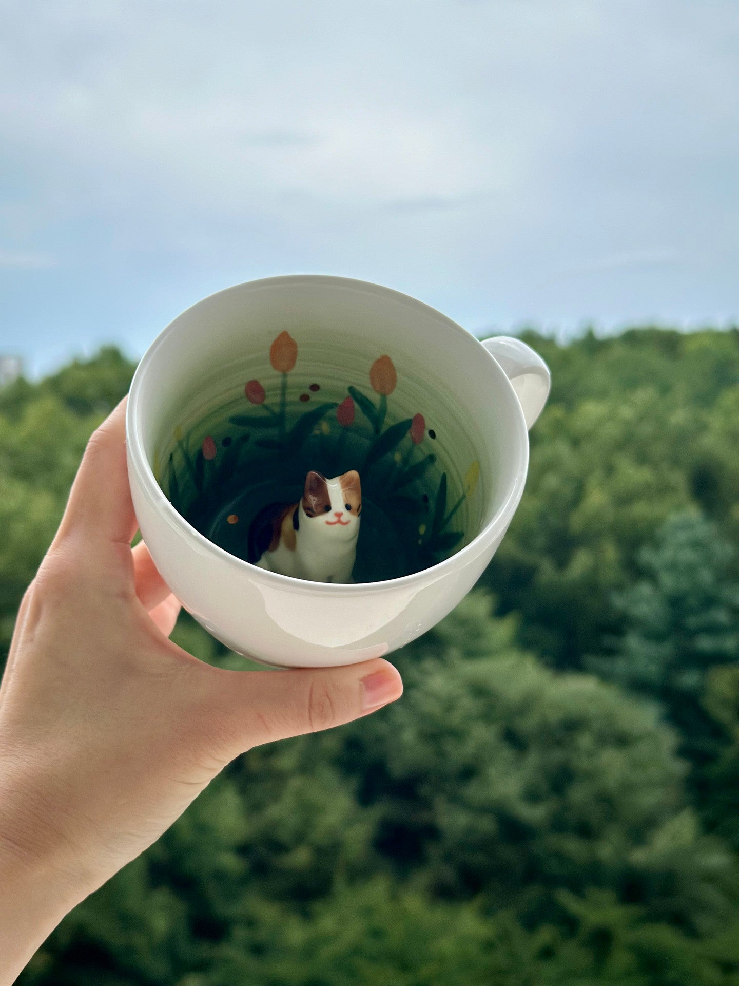 [Handmade Korean Ceramics] A Tiny Cat in Your Mug