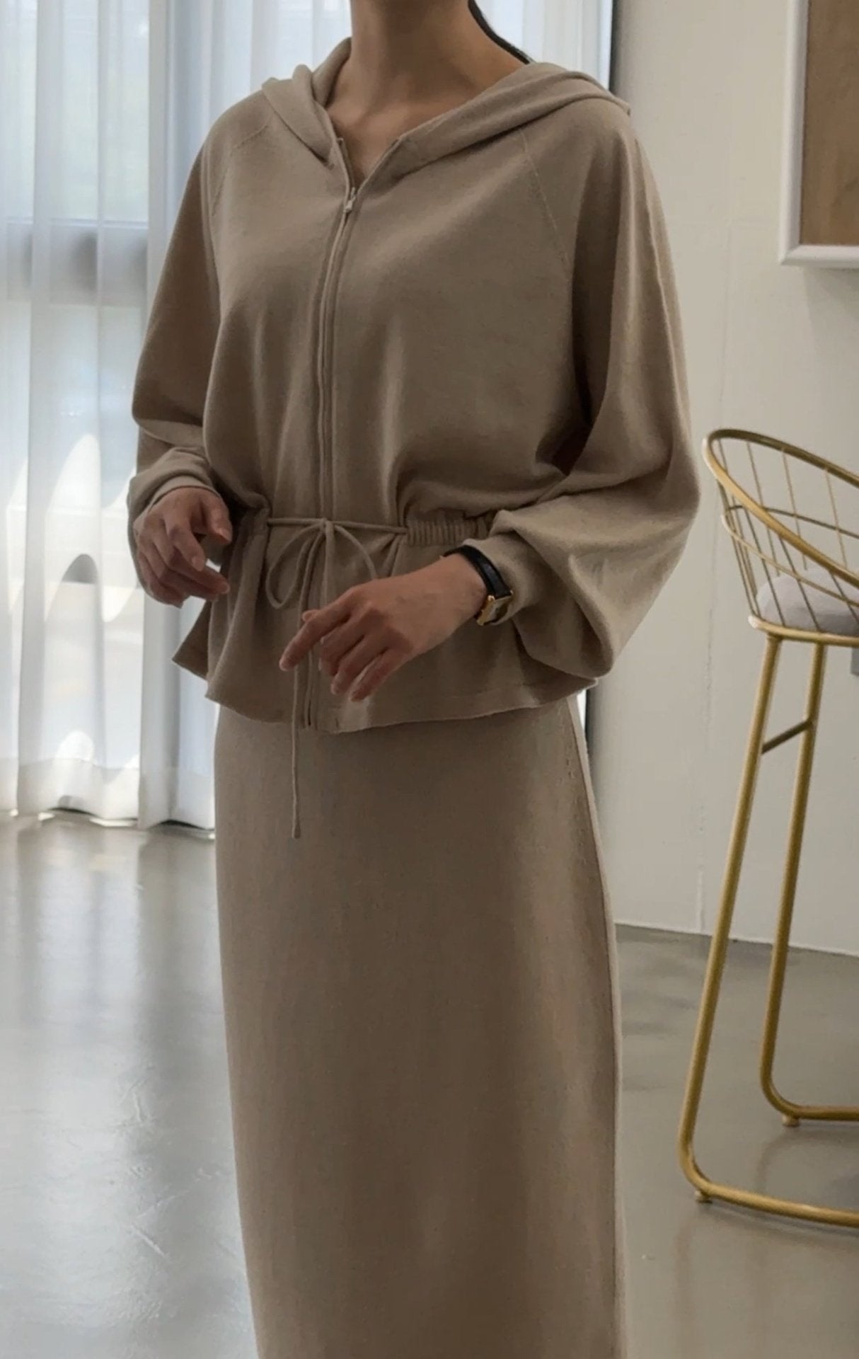 Premium Wool-Cotton Artisan Set-up - Pure Beige