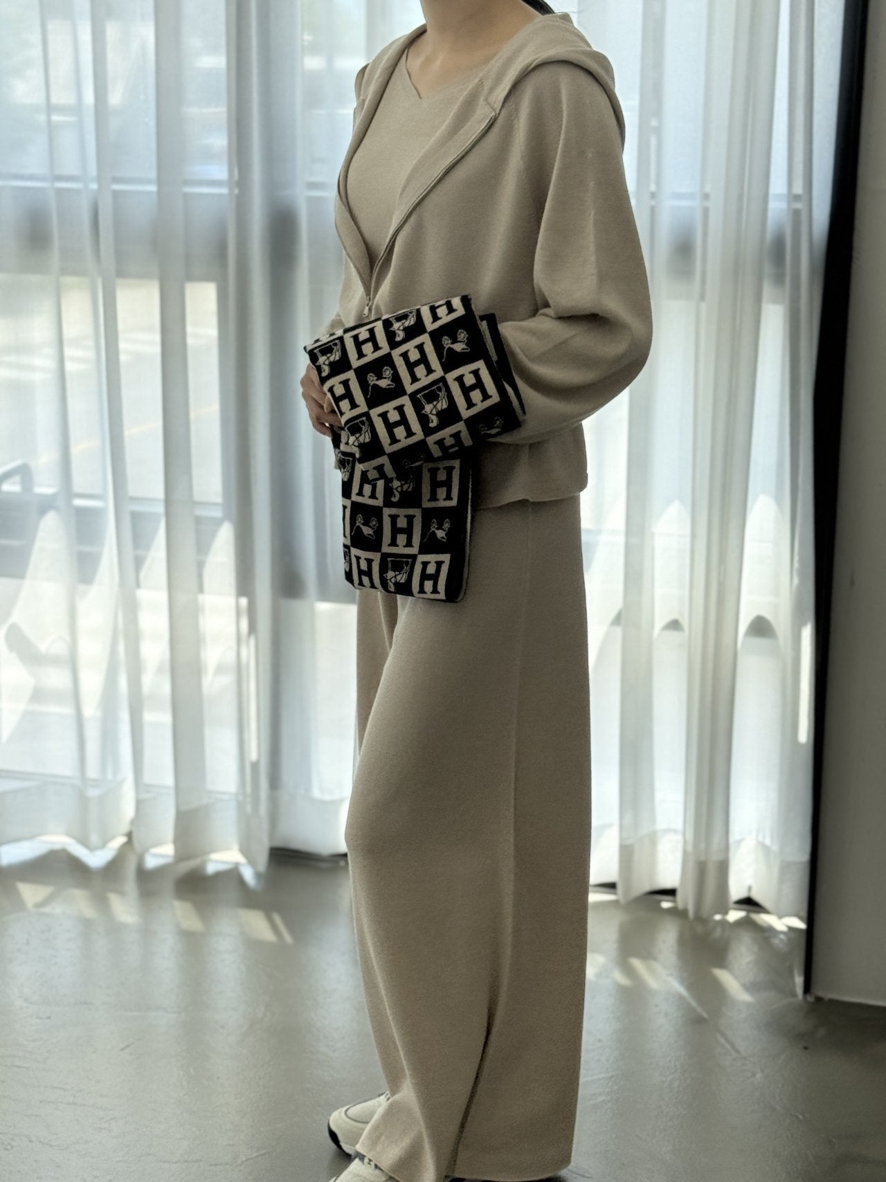 Premium Wool-Cotton Artisan Set-up - Pure Beige