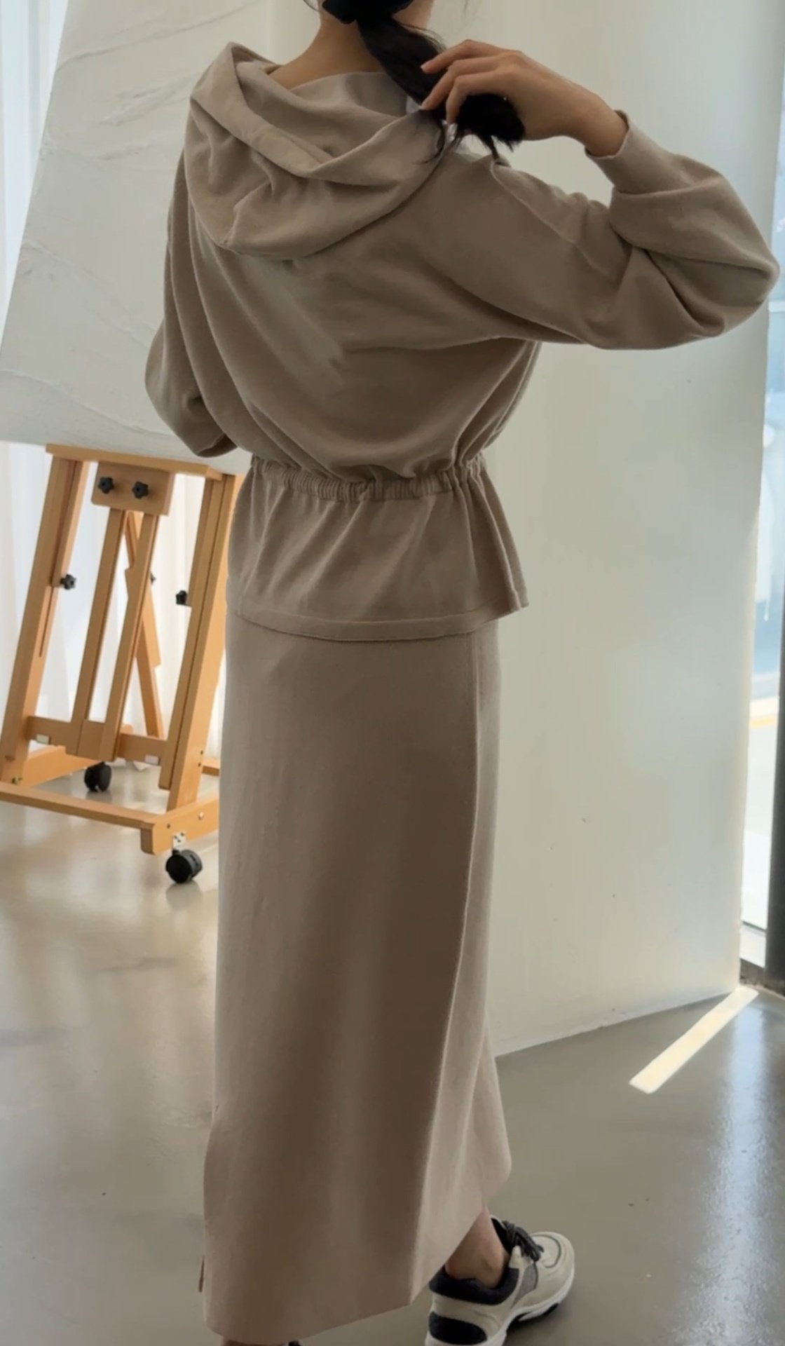 Premium Wool-Cotton Artisan Set-up - Pure Beige