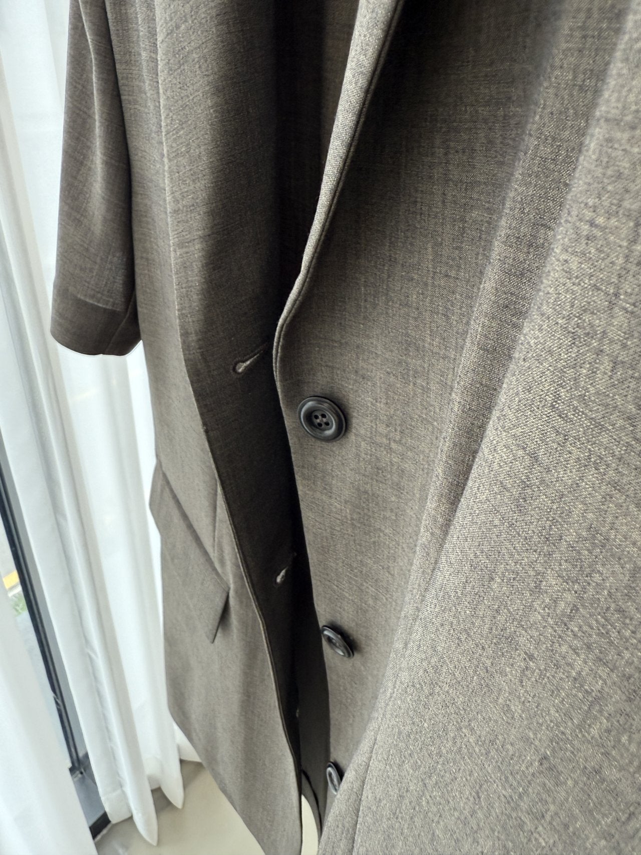 Summer Wool Tailored Suit Set - Smoky Brown