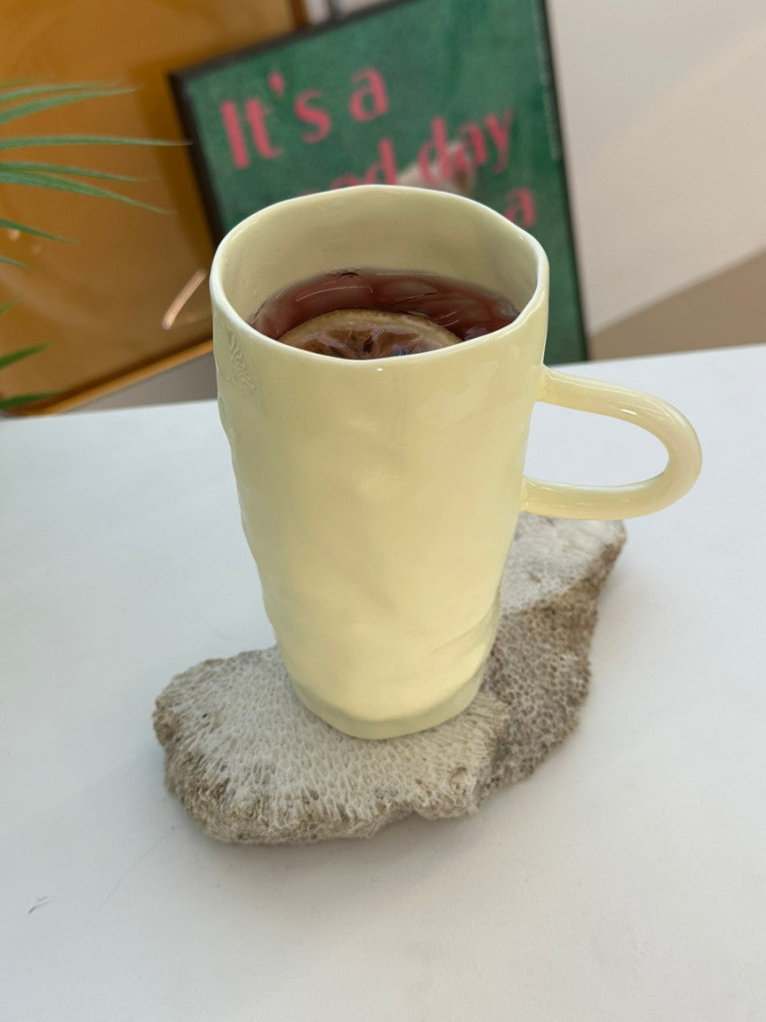 [Handmade Korean Ceramics] Wave Mug Lemon