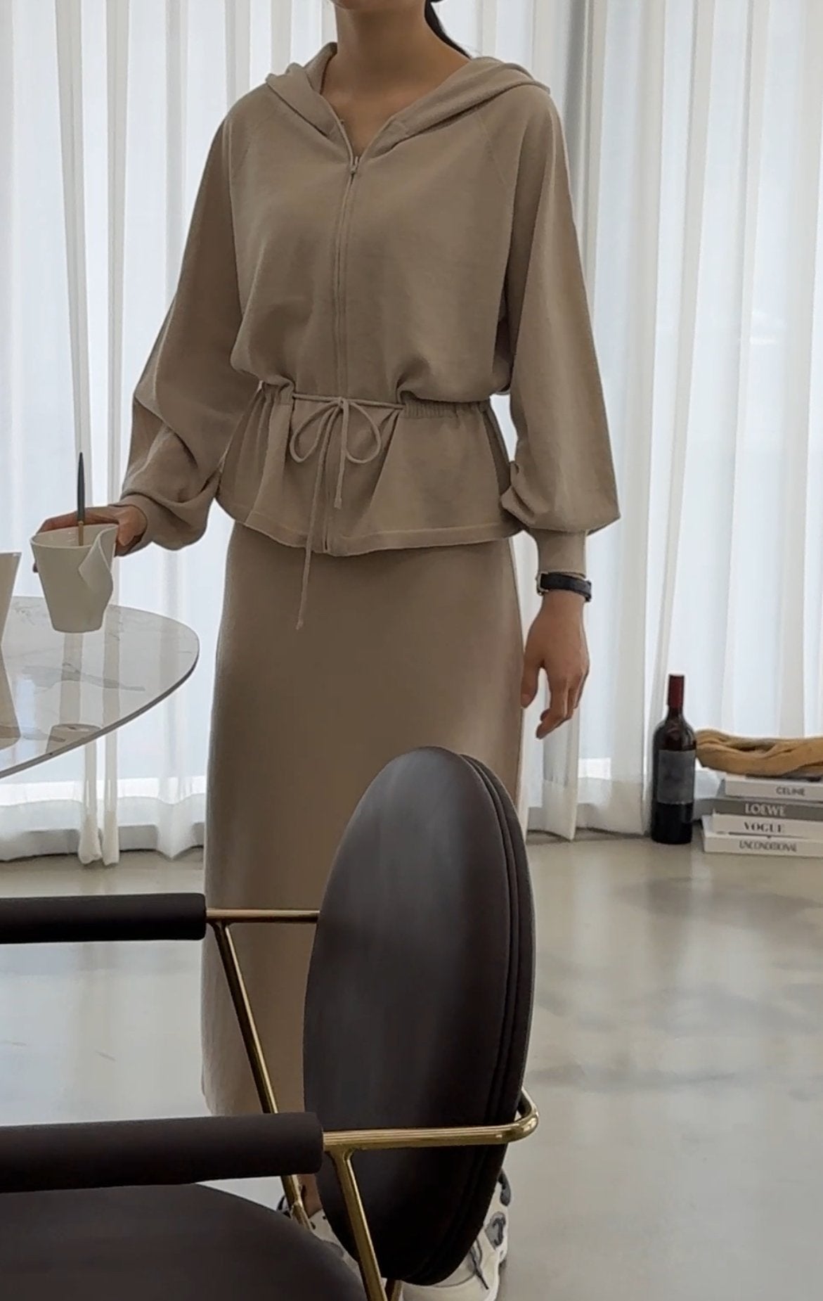 Premium Wool-Cotton Artisan Set-up - Pure Beige