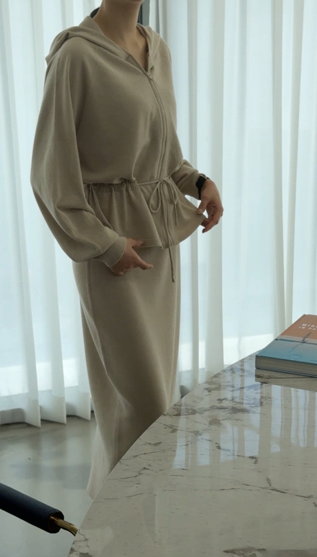 Premium Wool-Cotton Artisan Set-up - Pure Beige