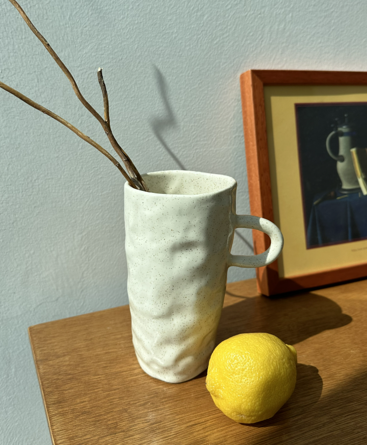 [Handmade Korean Ceramics] Wave Mug Oatmeal