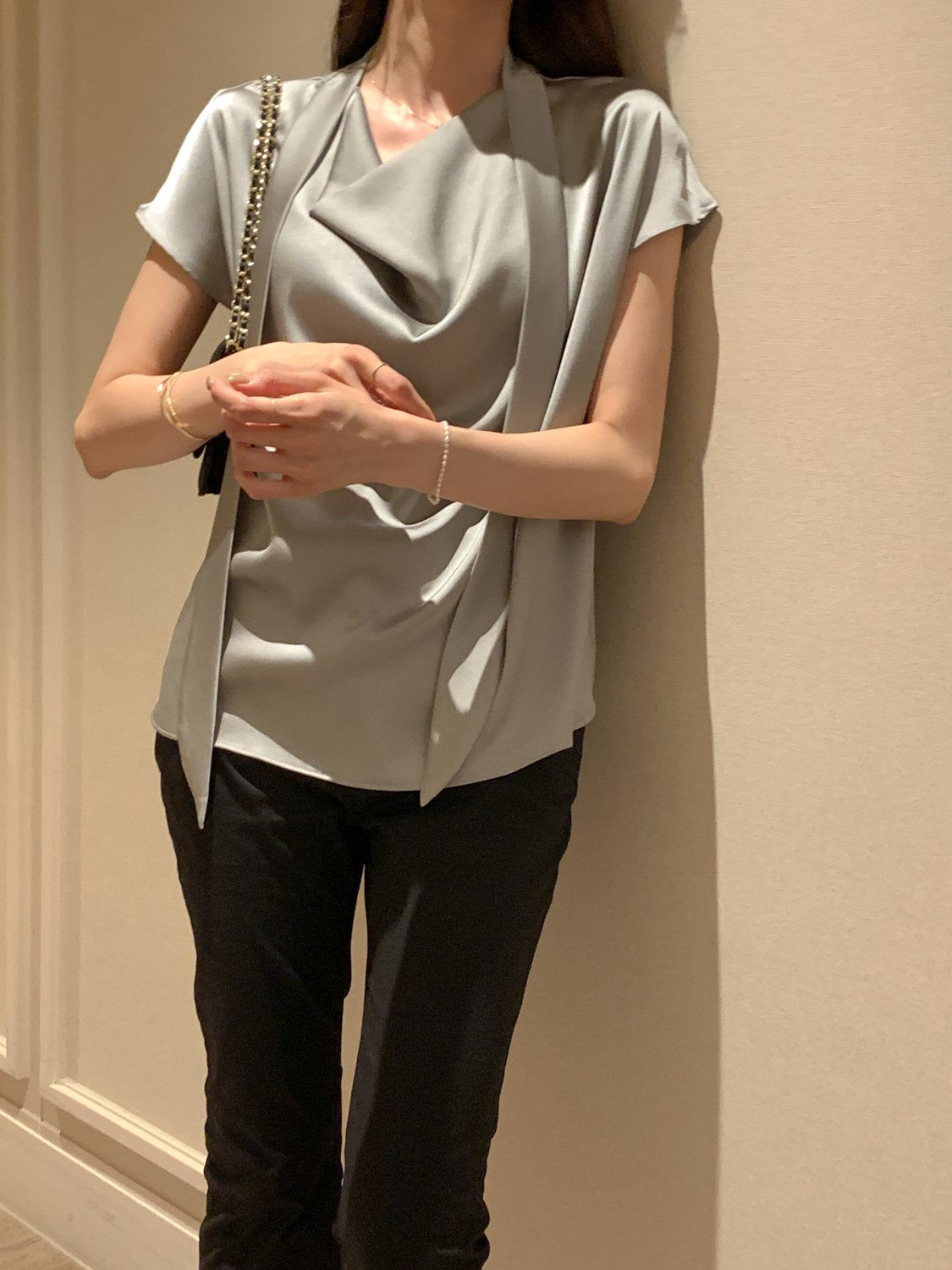 Tie Draping Blouse