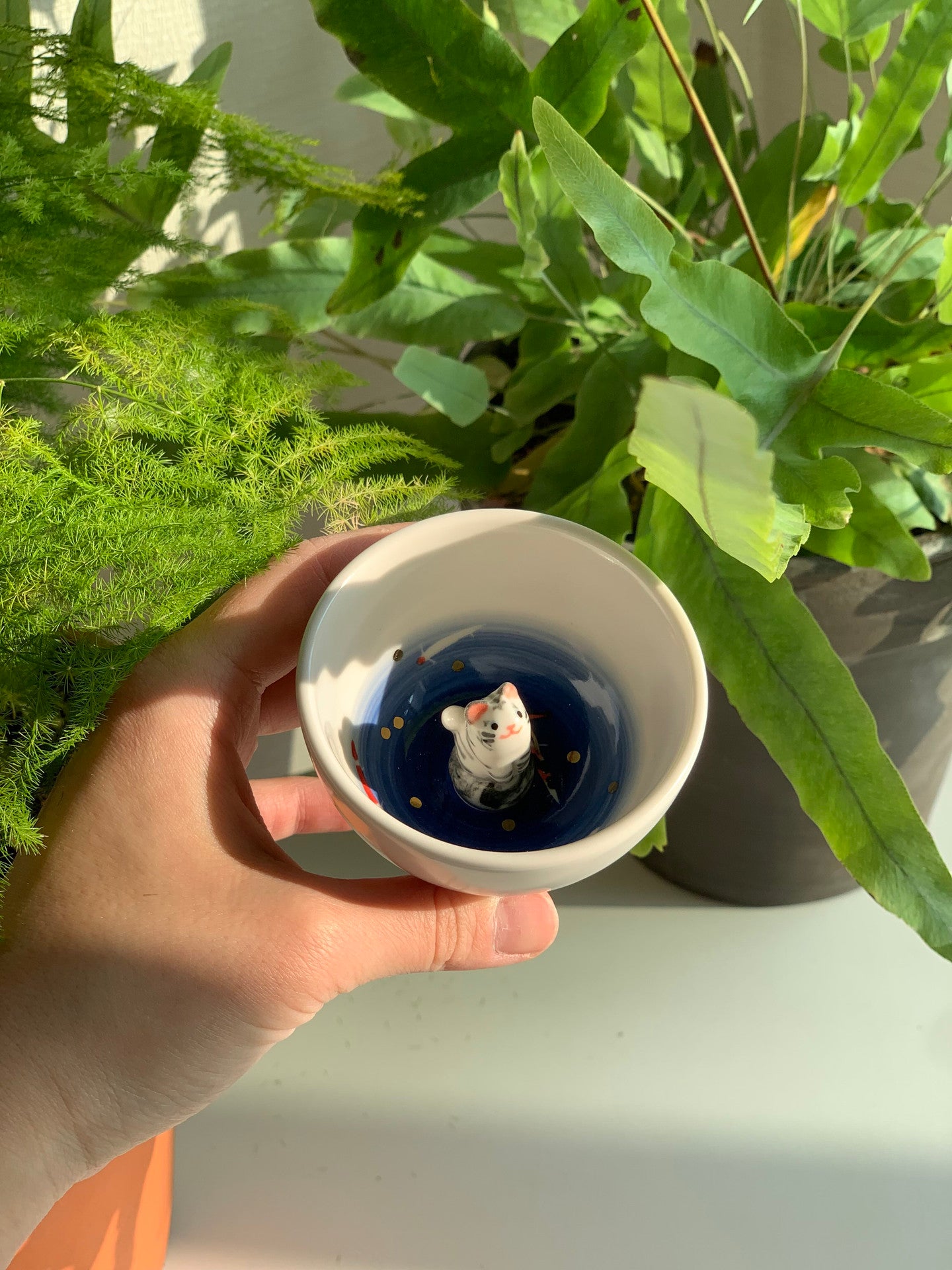 [Handmade Korean Ceramics] A Tiny Cat in Your Hands